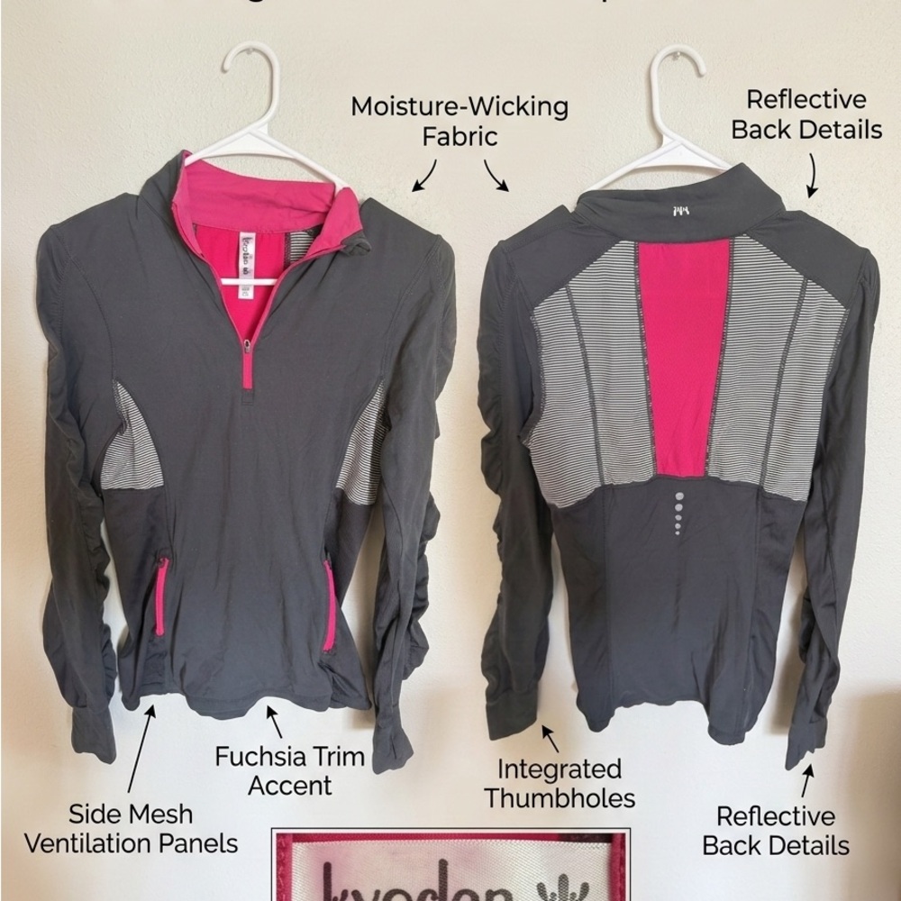 Gray and Pink Moisture-Wicking Jacket